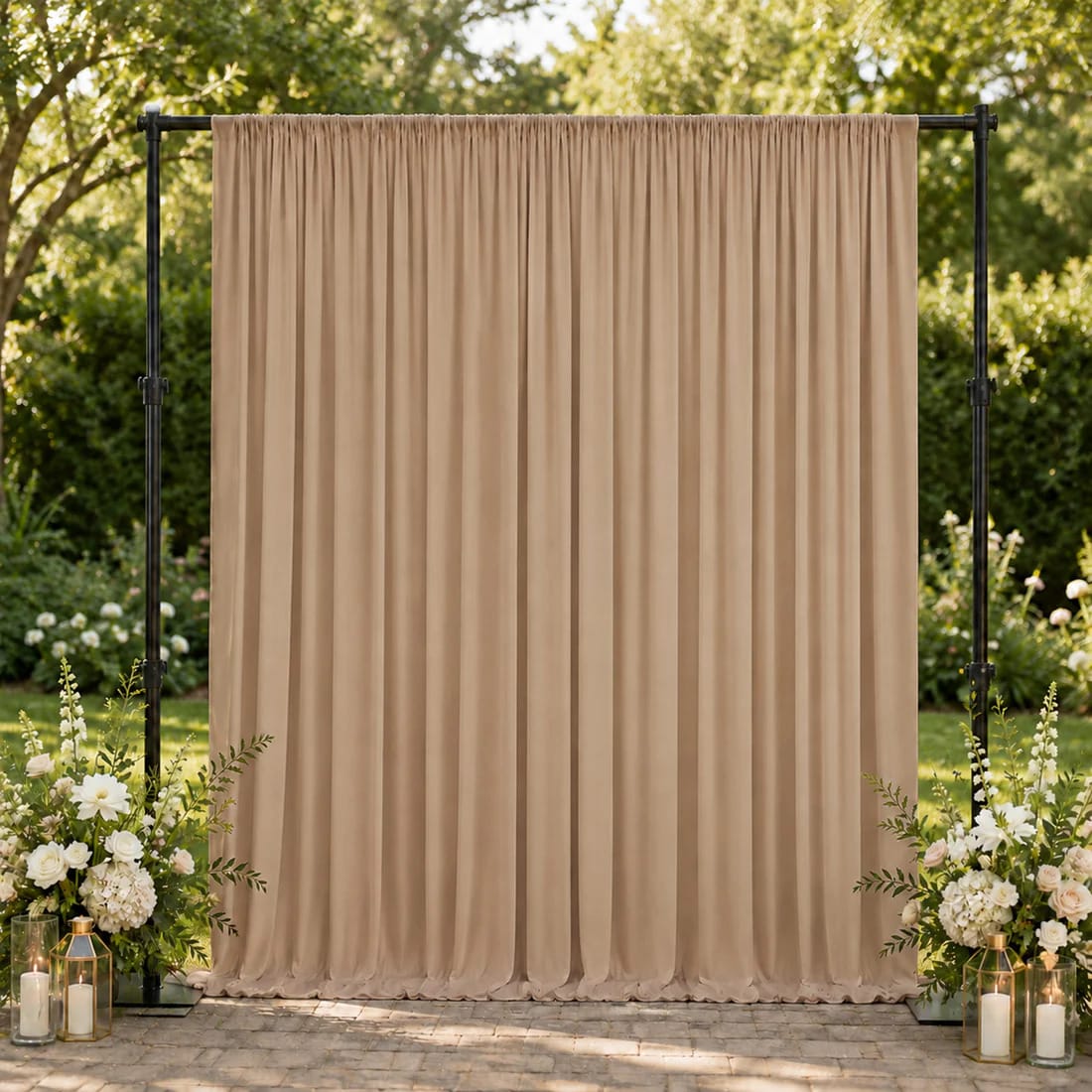 10 ft x 10 ft Spandex Backdrop Curtain with Rod Pocket