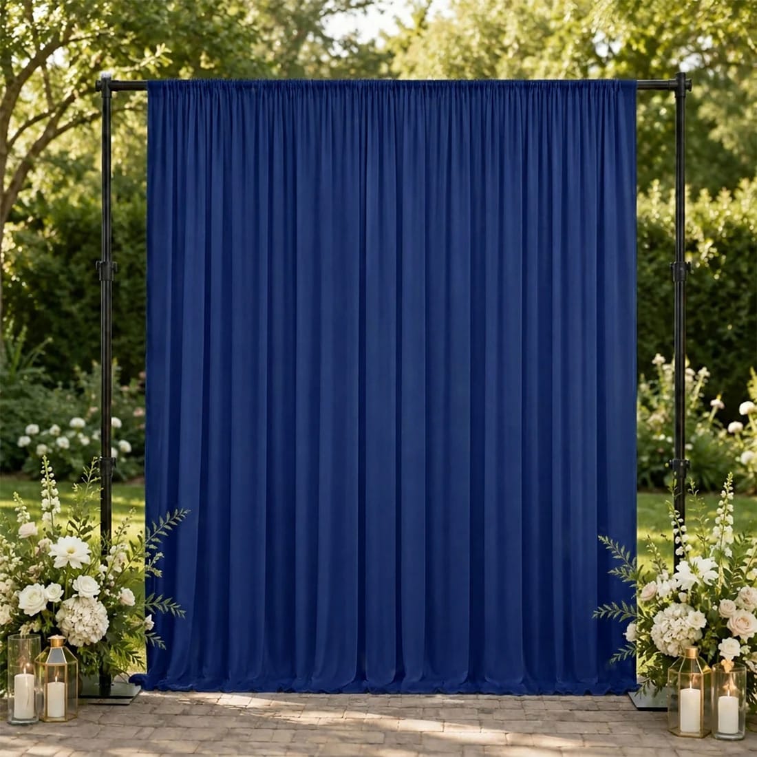 10 ft x 10 ft Spandex Backdrop Curtain with Rod Pocket