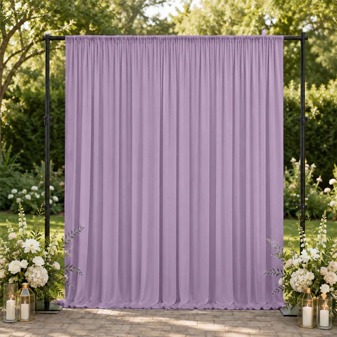 10 ft x 10 ft Spandex Backdrop Curtain with Rod Pocket