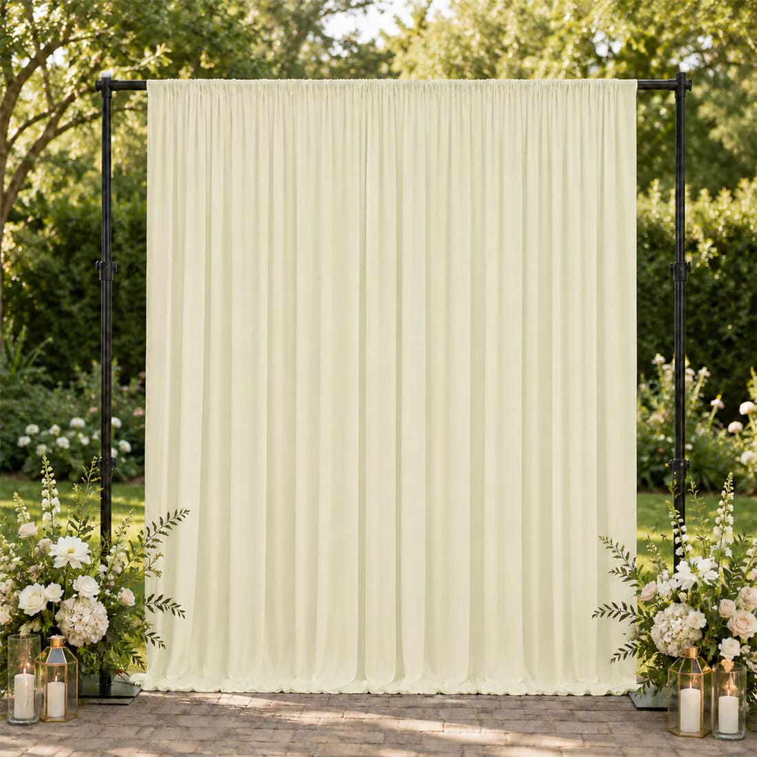 10 ft x 10 ft Spandex Backdrop Curtain with Rod Pocket