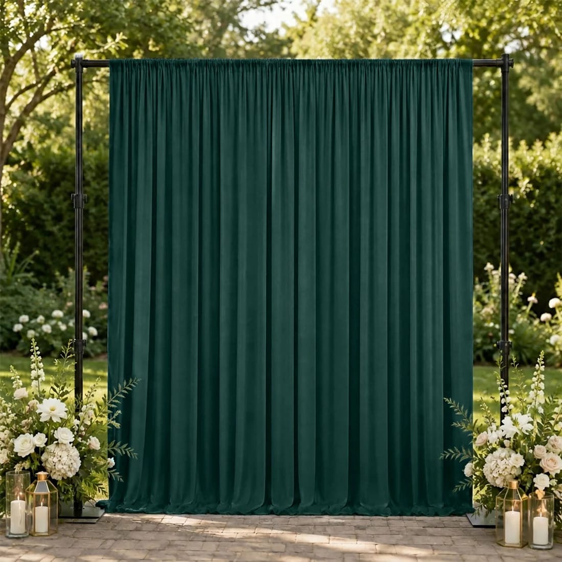 10 ft x 10 ft Spandex Backdrop Curtain with Rod Pocket