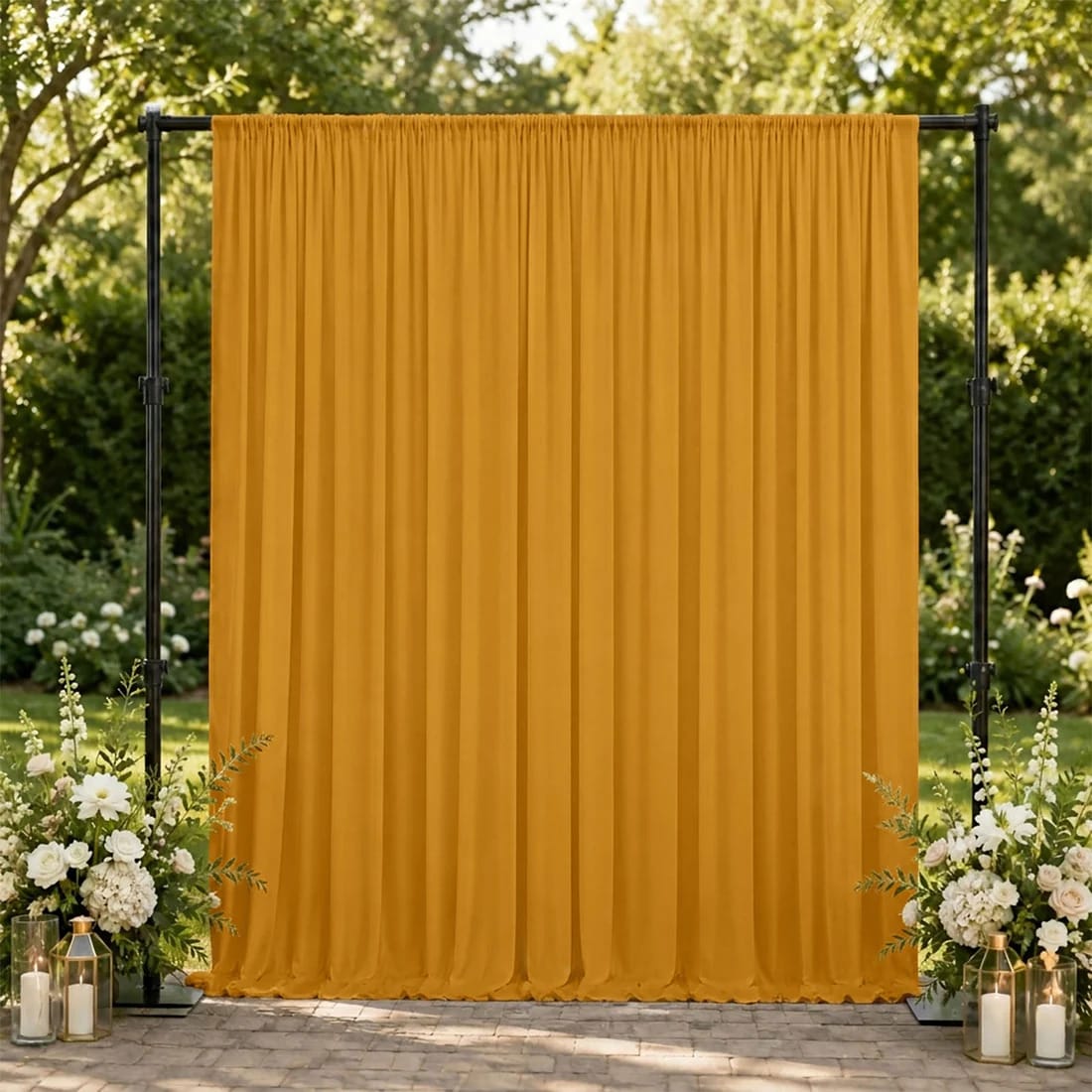 10 ft x 10 ft Spandex Backdrop Curtain with Rod Pocket