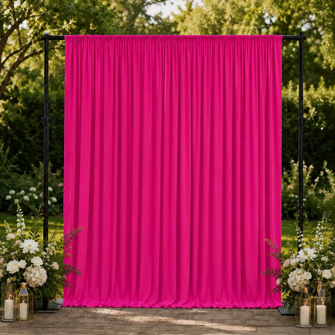10 ft x 10 ft Spandex Backdrop Curtain with Rod Pocket