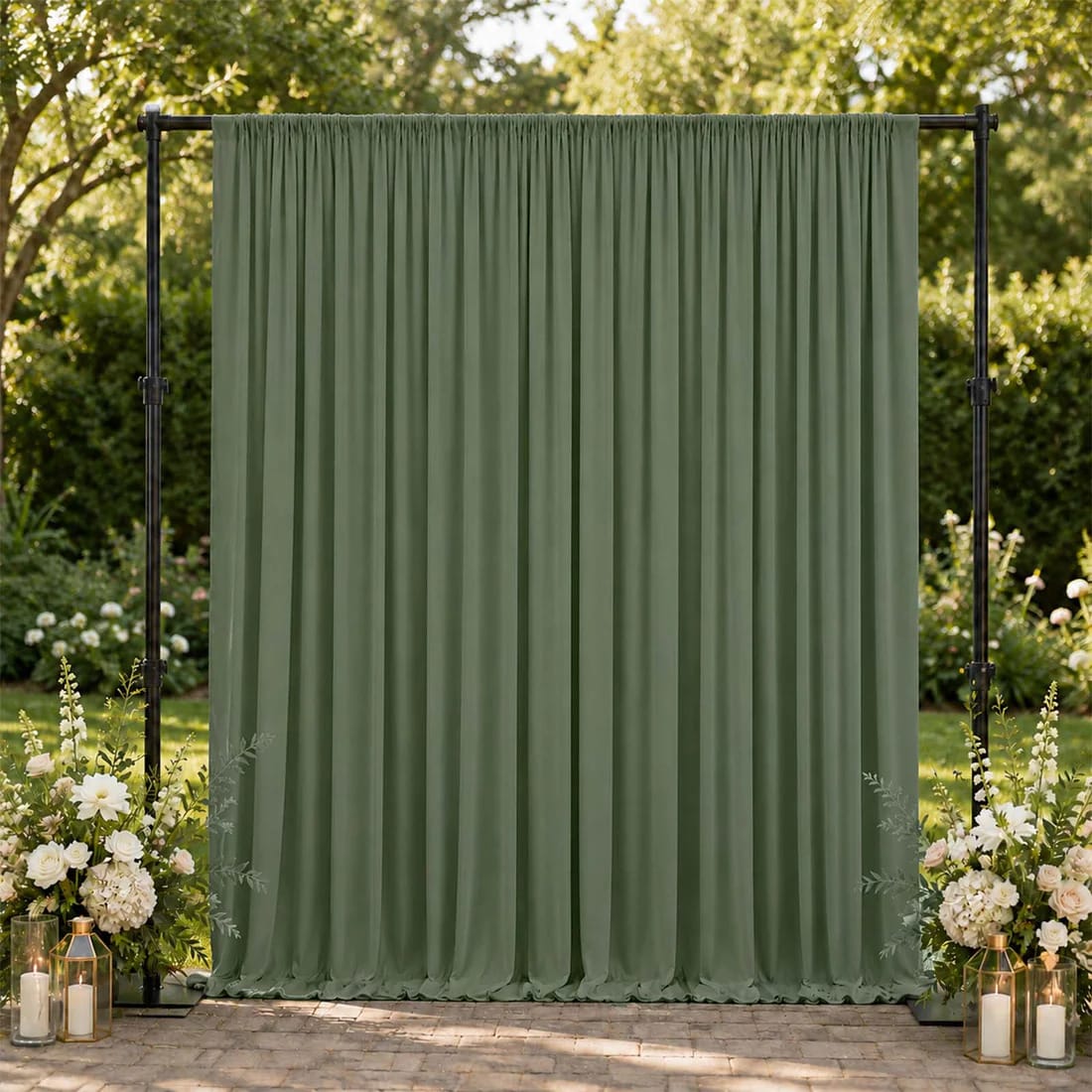 10 ft x 10 ft Spandex Backdrop Curtain with Rod Pocket
