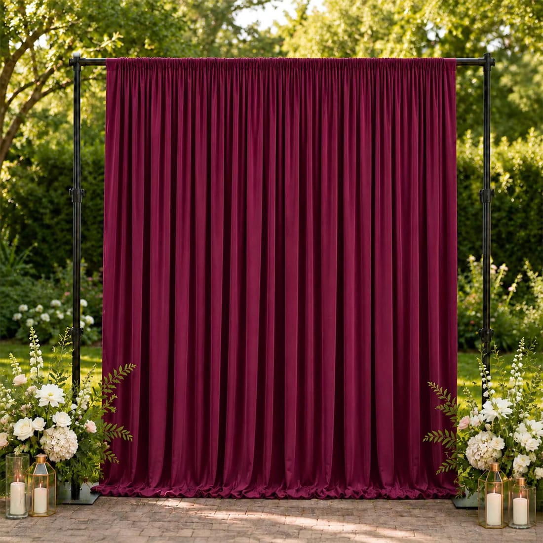 10 ft x 10 ft Spandex Backdrop Curtain with Rod Pocket