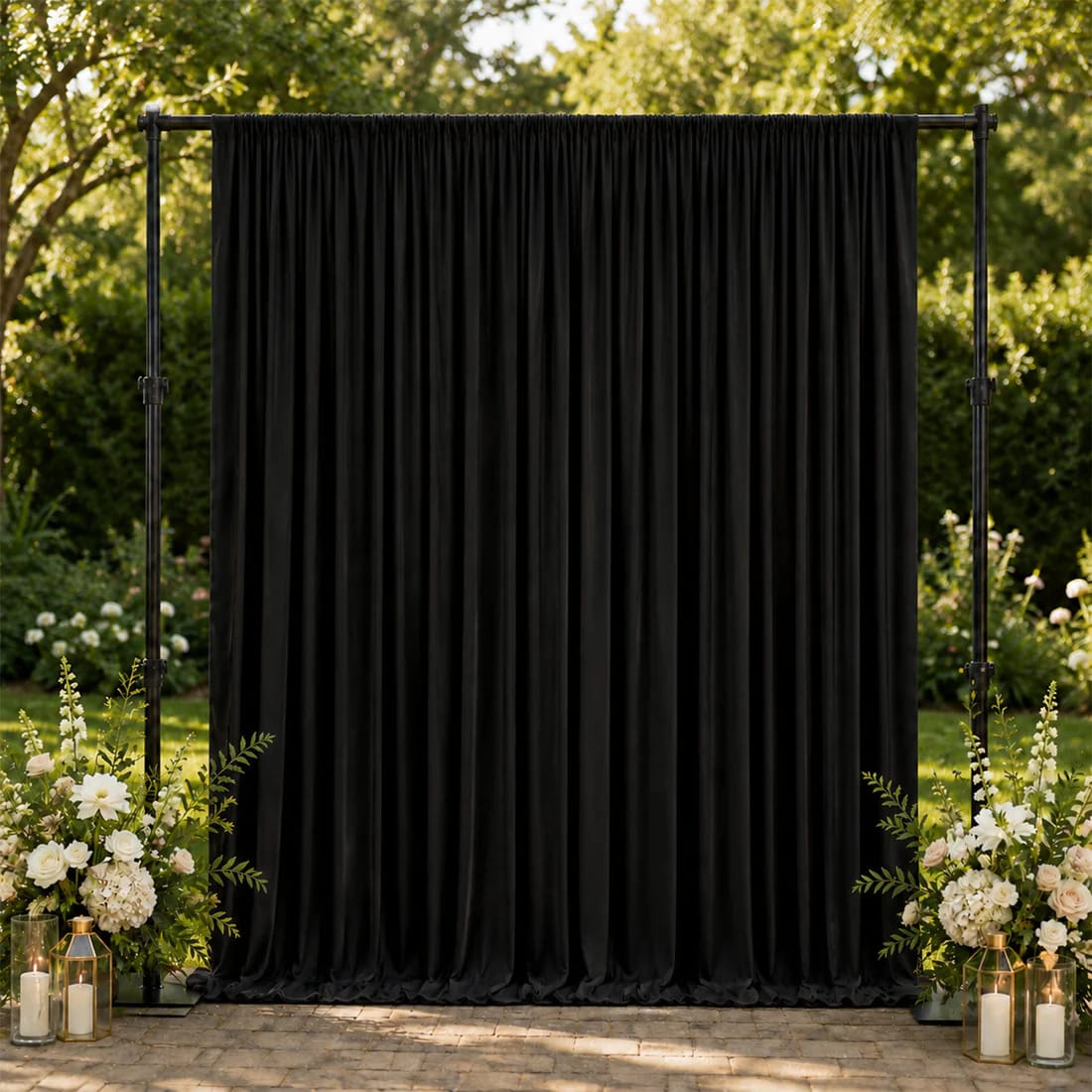 10 ft x 10 ft Spandex Backdrop Curtain with Rod Pocket