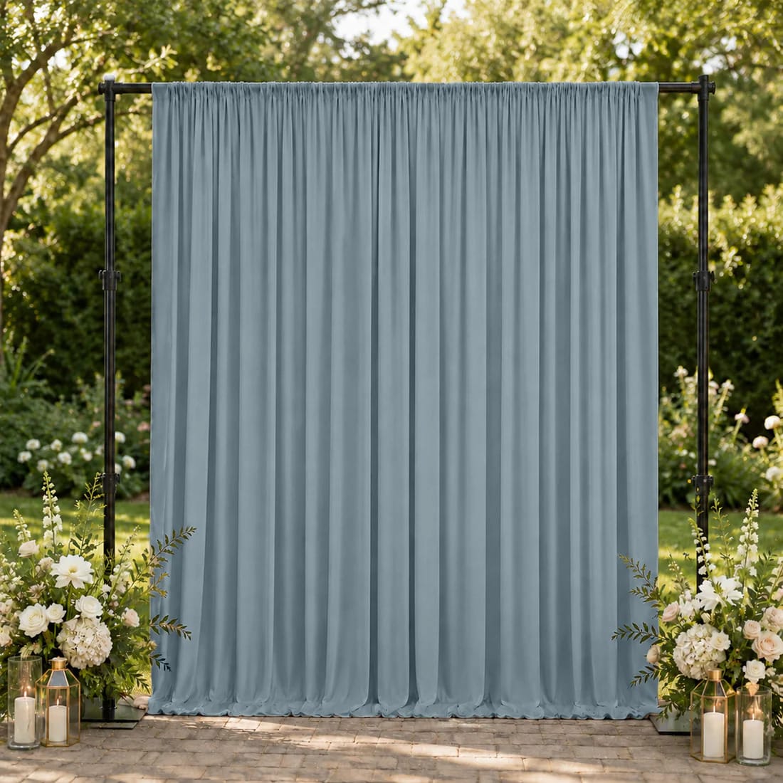 10 ft x 10 ft Spandex Backdrop Curtain with Rod Pocket