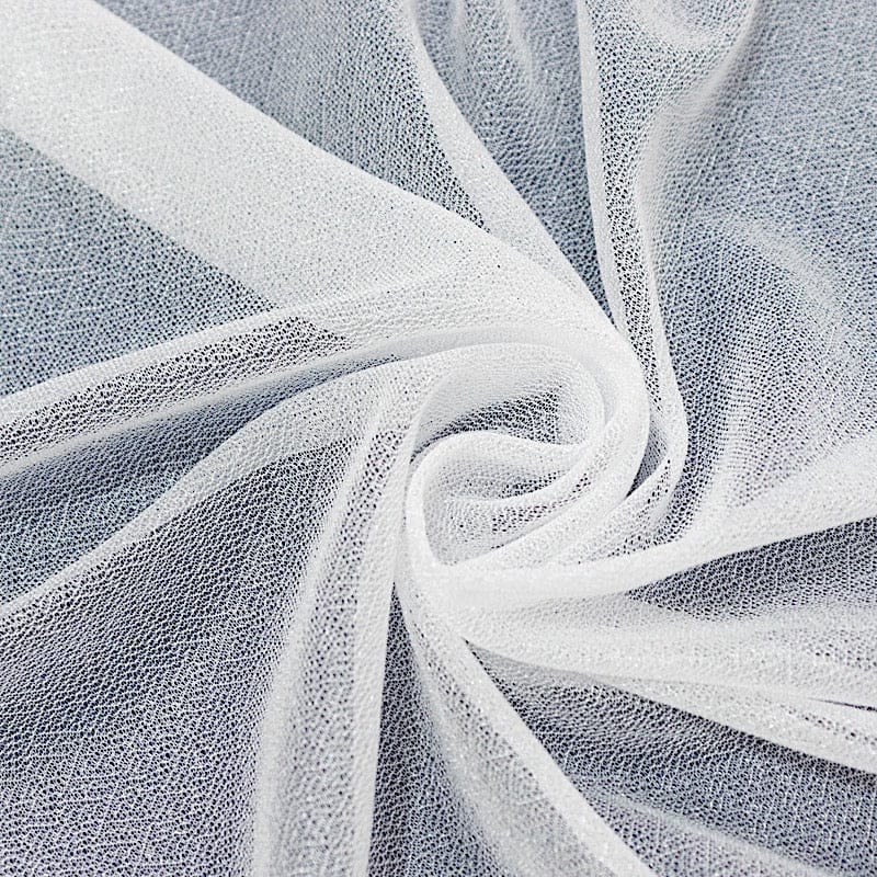 10 ft x 10 ft White Wedding Arch Drape Backdrop Curtain Panel with Rod Pocket