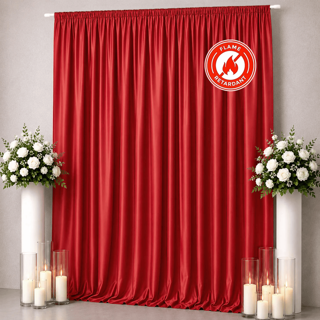 10 ft x 12 ft Polyester Backdrop Curtain Drape Panel with Rod Pocket
