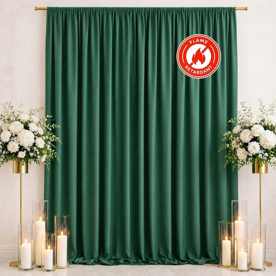 10 ft x 12 ft Polyester Backdrop Curtain Drape Panel with Rod Pocket