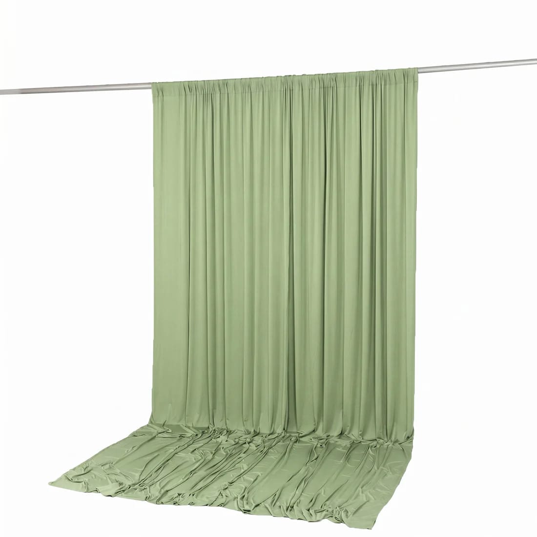 10 ft x 12 ft Wrinkle-Free Spandex Backdrop Curtainwith Rod Pocket