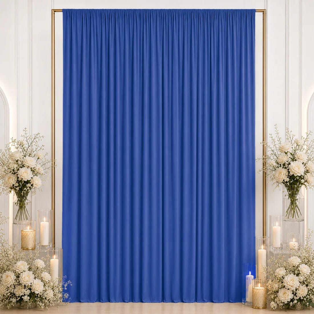 10 ft x 12 ft Wrinkle-Free Spandex Backdrop Curtainwith Rod Pocket