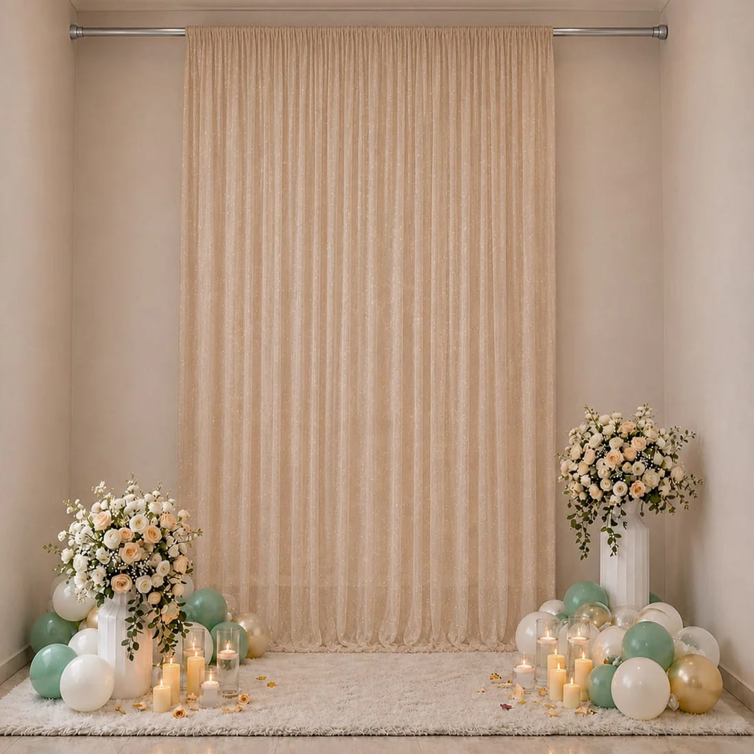 10 x 14 feet Wedding Arch Drape Backdrop Curtain Panel with Rod Pocket