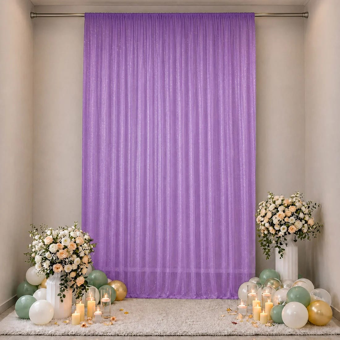 10 x 14 feet Wedding Arch Drape Backdrop Curtain Panel with Rod Pocket