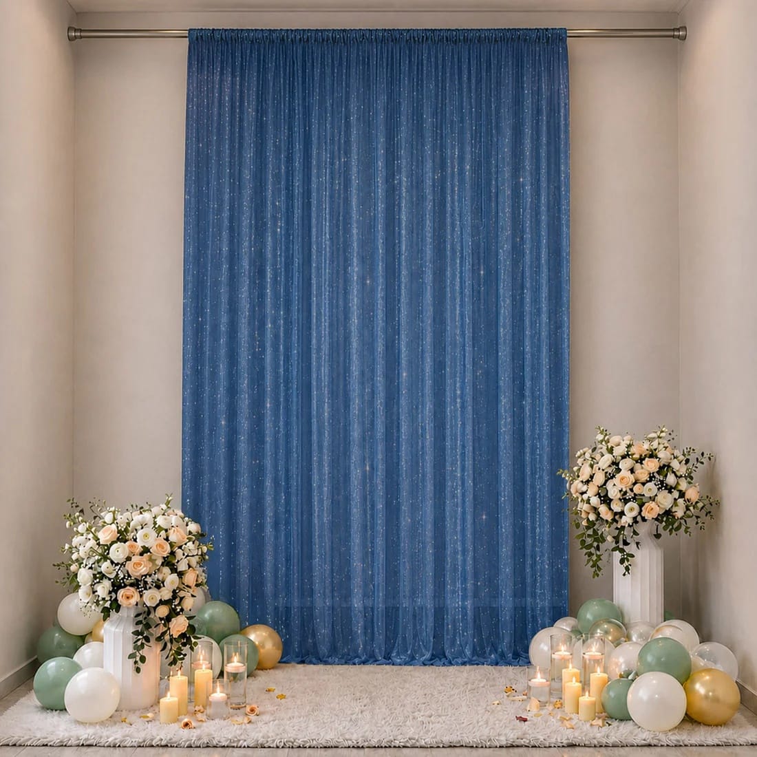 10 x 14 feet Wedding Arch Drape Backdrop Curtain Panel with Rod Pocket