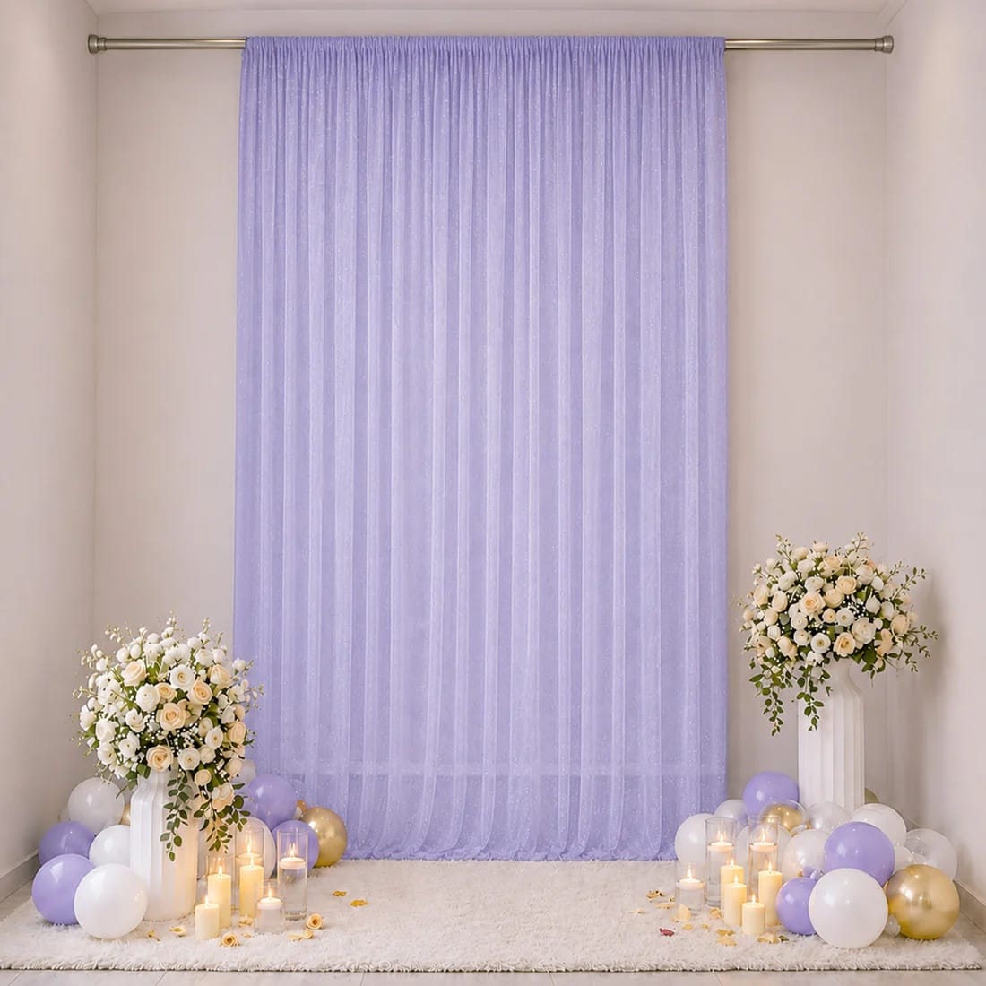 10 x 14 feet Wedding Arch Drape Backdrop Curtain Panel with Rod Pocket
