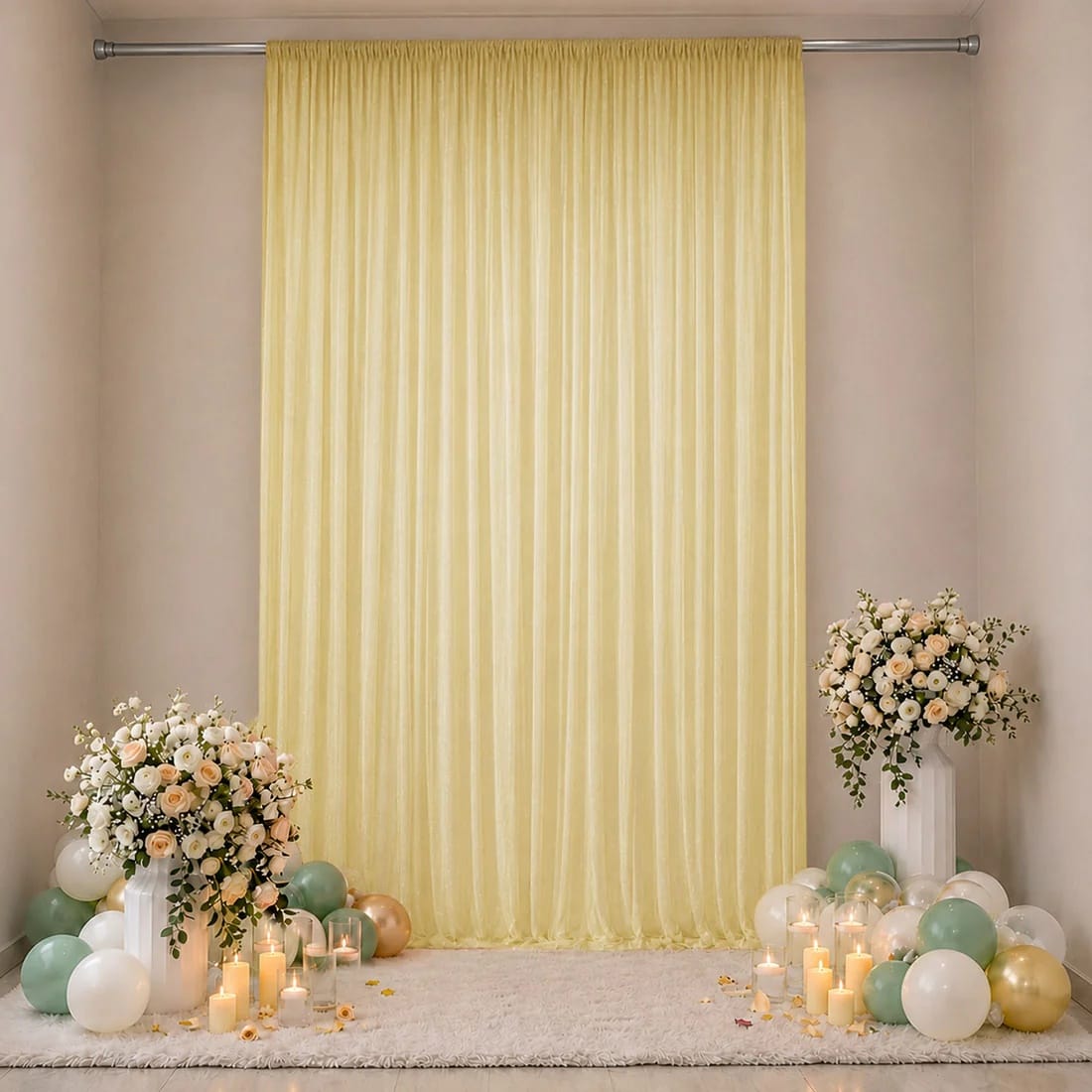 10 x 14 feet Wedding Arch Drape Backdrop Curtain Panel with Rod Pocket
