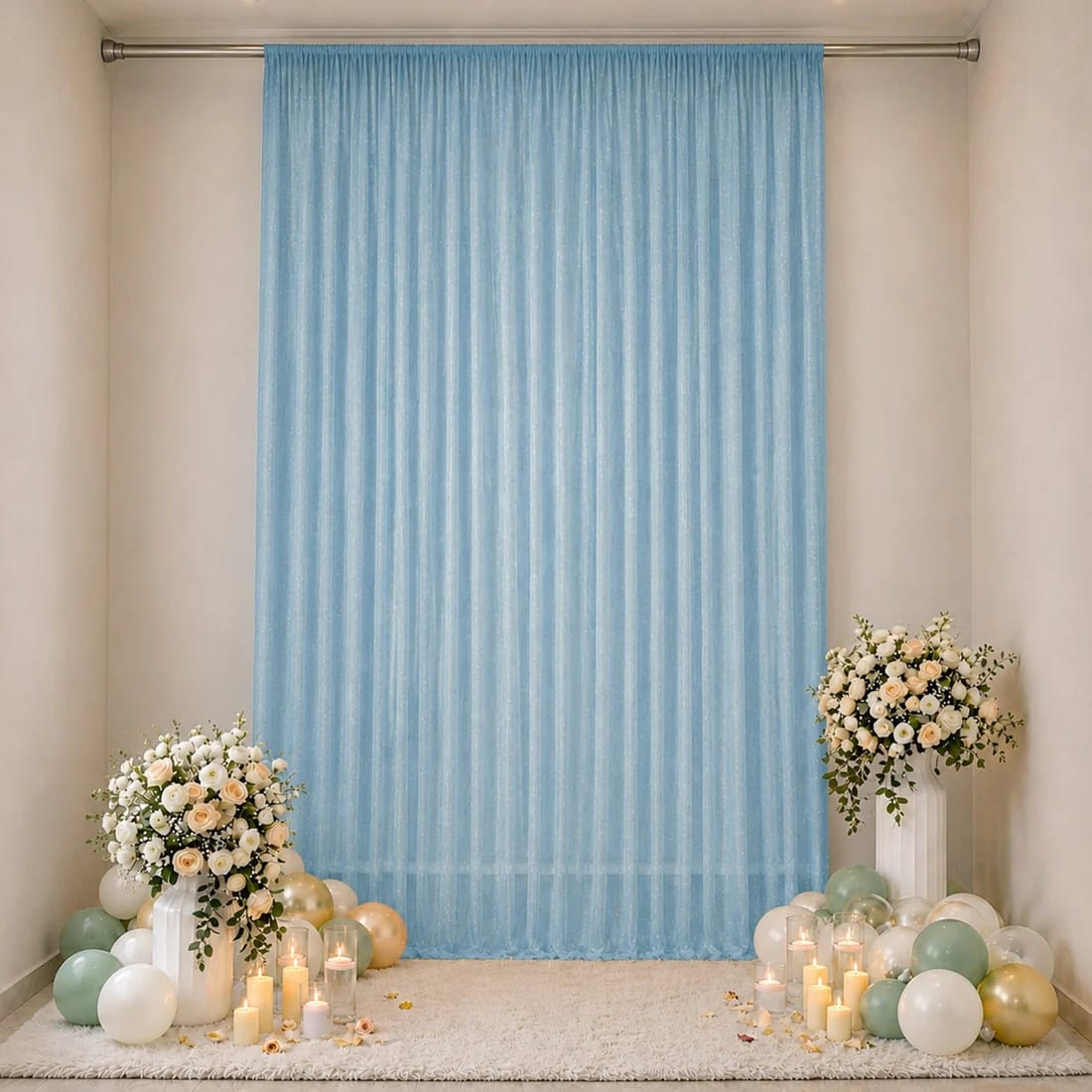 10 x 14 feet Wedding Arch Drape Backdrop Curtain Panel with Rod Pocket