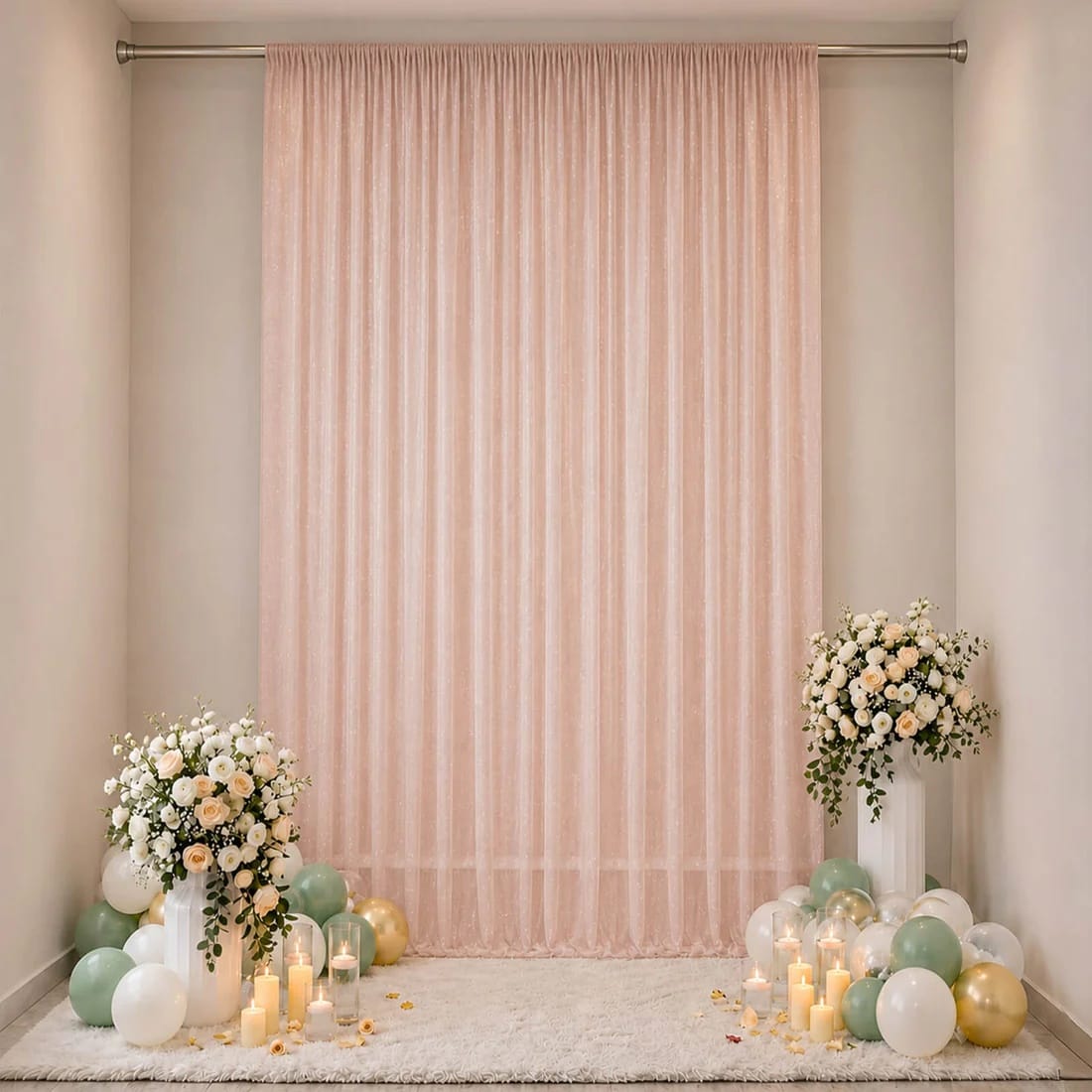 10 x 14 feet Wedding Arch Drape Backdrop Curtain Panel with Rod Pocket