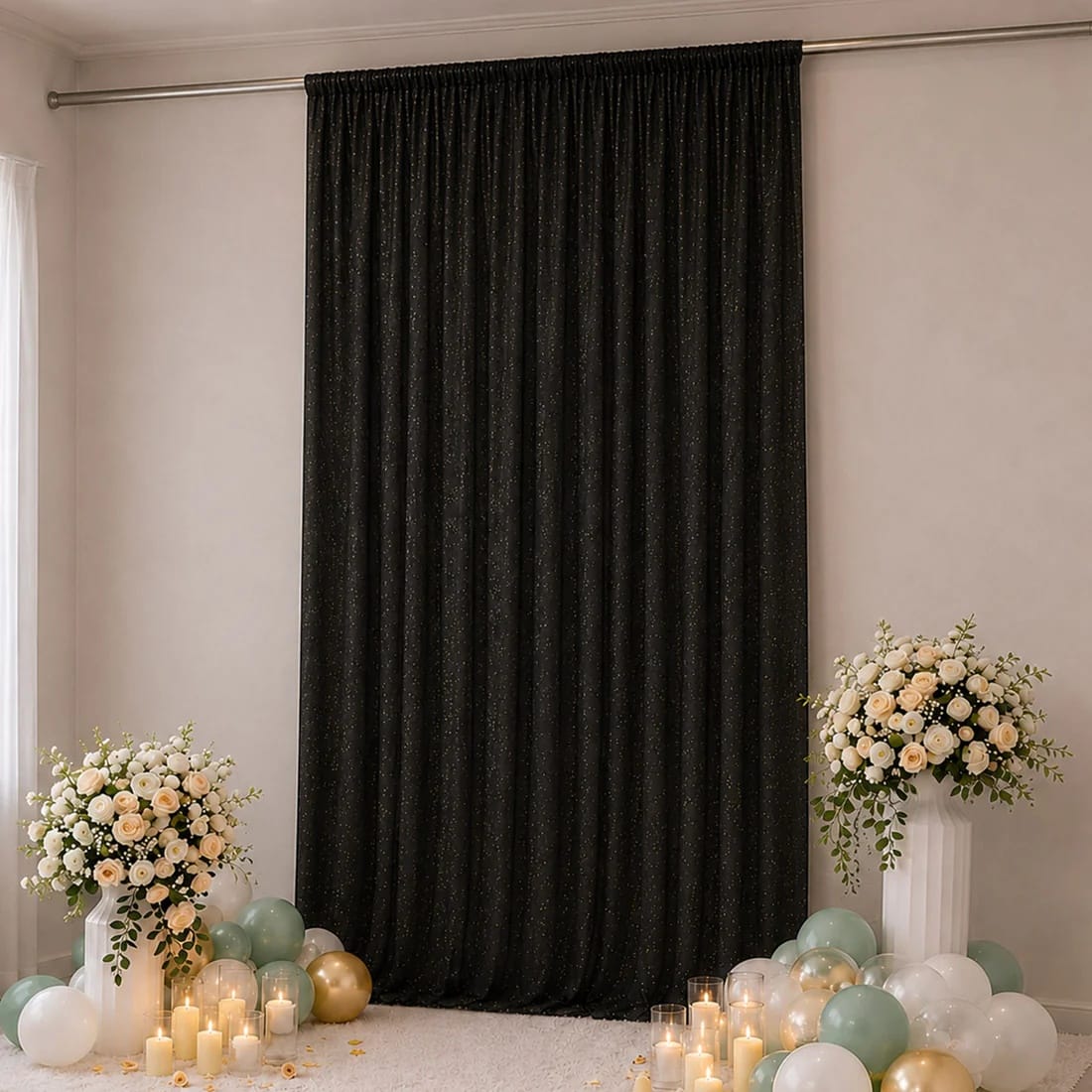 10 x 14 feet Wedding Arch Drape Backdrop Curtain Panel with Rod Pocket