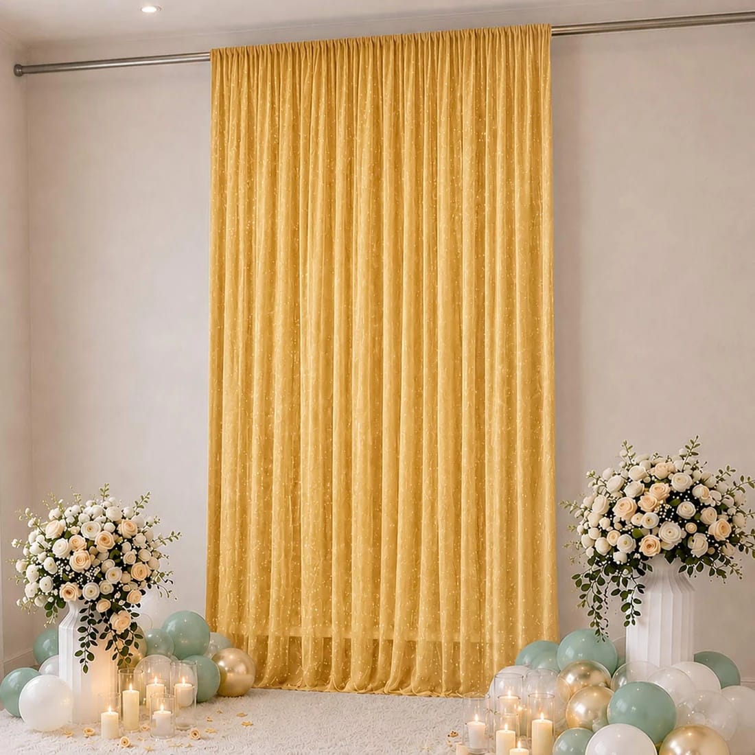 10 x 14 feet Wedding Arch Drape Backdrop Curtain Panel with Rod Pocket