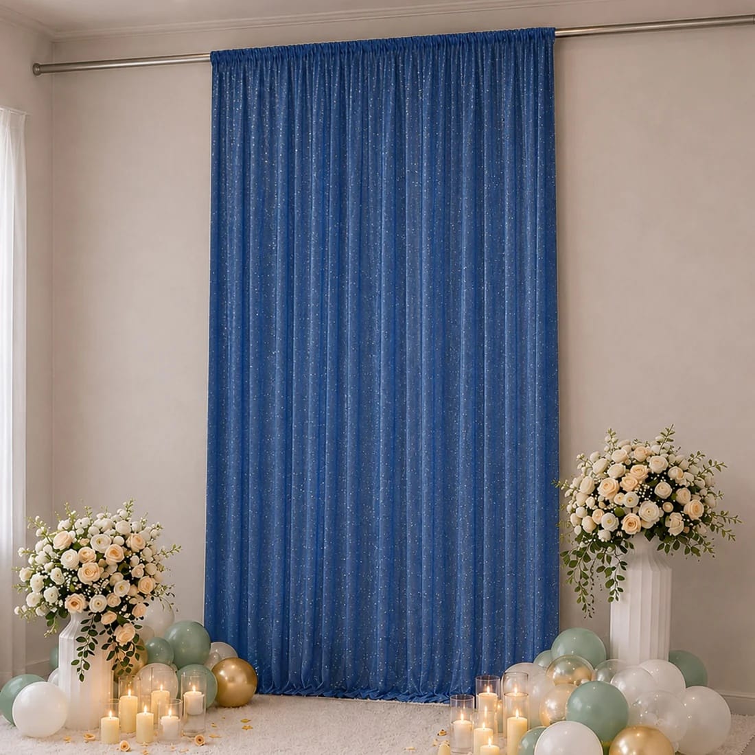 10 x 14 feet Wedding Arch Drape Backdrop Curtain Panel with Rod Pocket