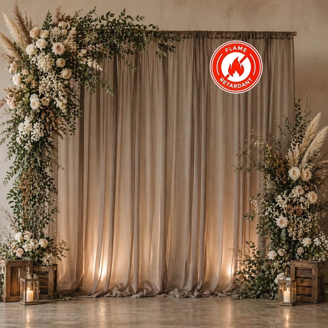10x10 feet Chiffon Sheer Curtain Panel Backdrop Drape