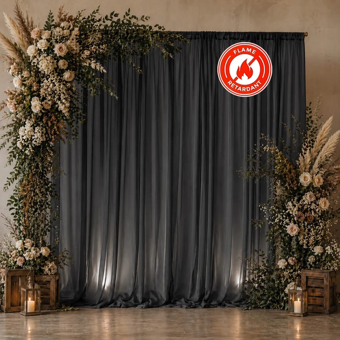 10x10 feet Chiffon Sheer Curtain Panel Backdrop Drape