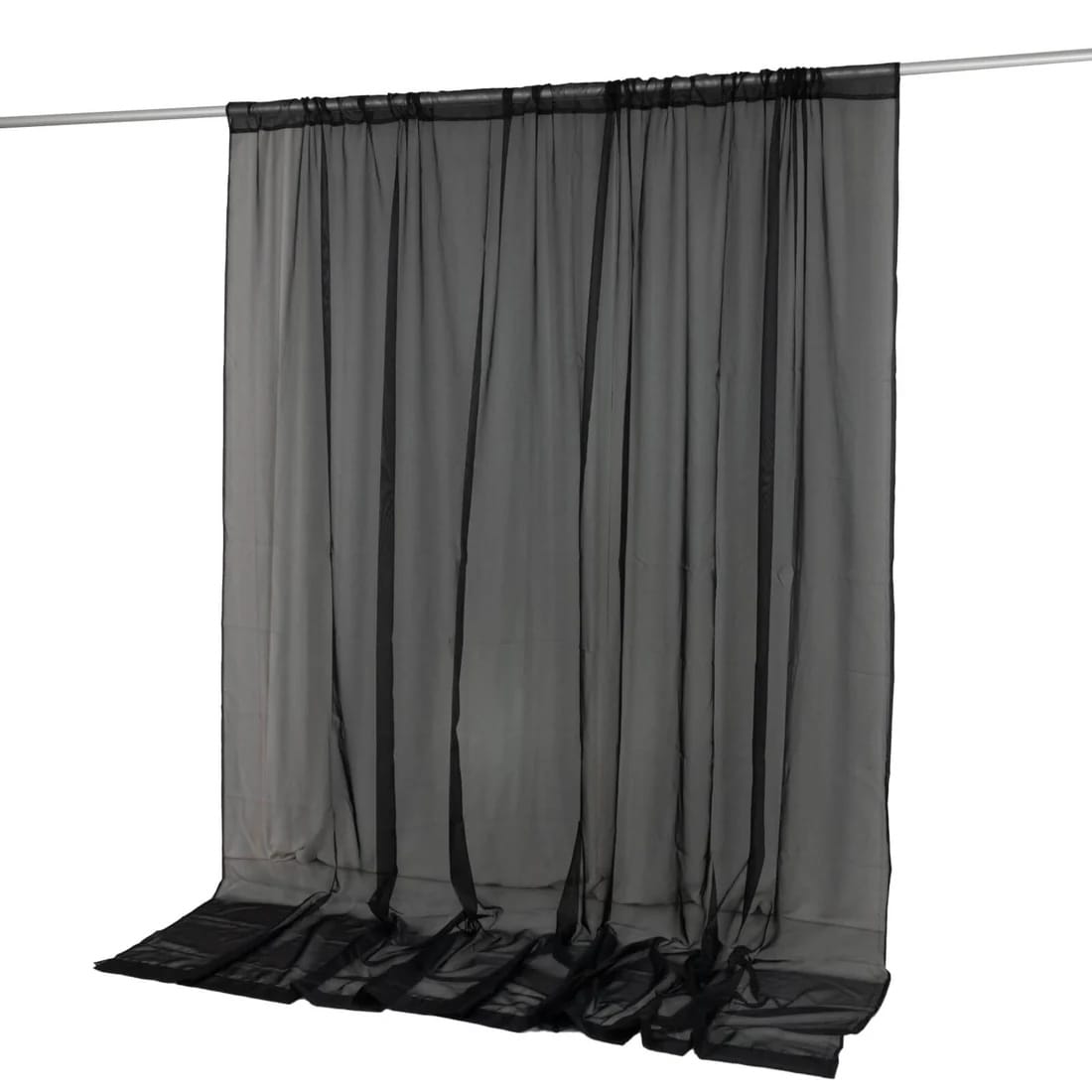 10x10 feet Chiffon Sheer Curtain Panel Backdrop Drape