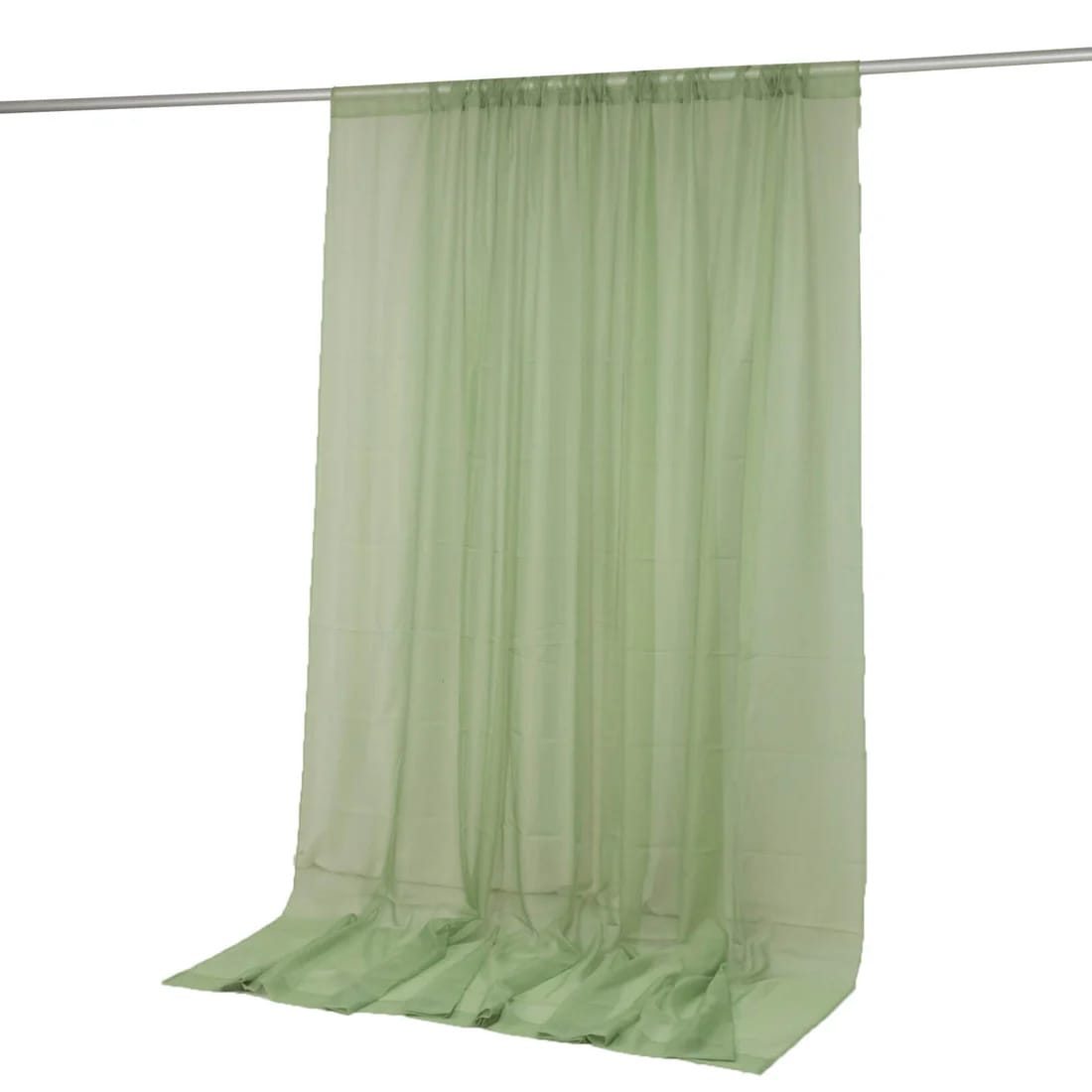 10x10 feet Chiffon Sheer Curtain Panel Backdrop Drape