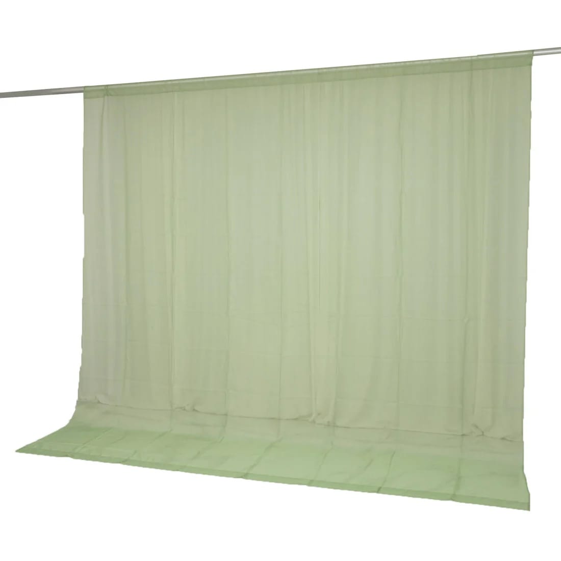 10x10 feet Chiffon Sheer Curtain Panel Backdrop Drape