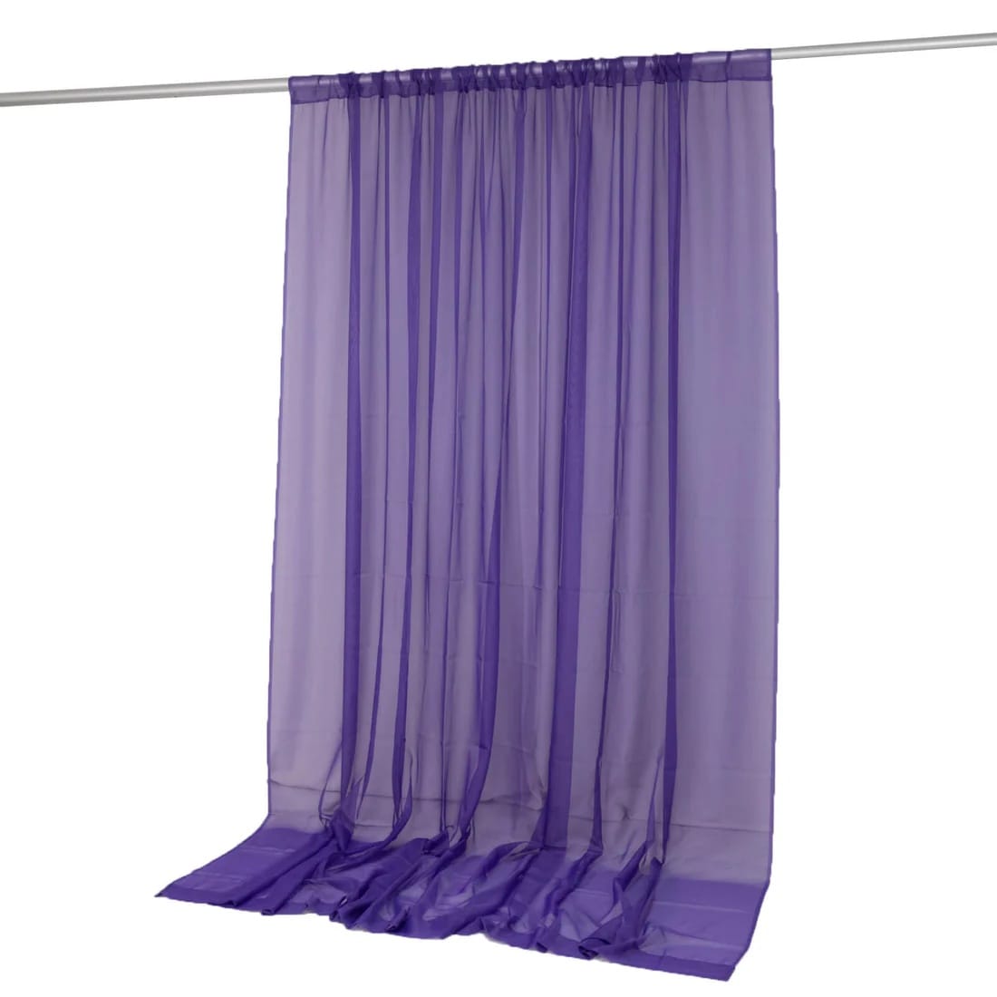 10x10 feet Chiffon Sheer Curtain Panel Backdrop Drape