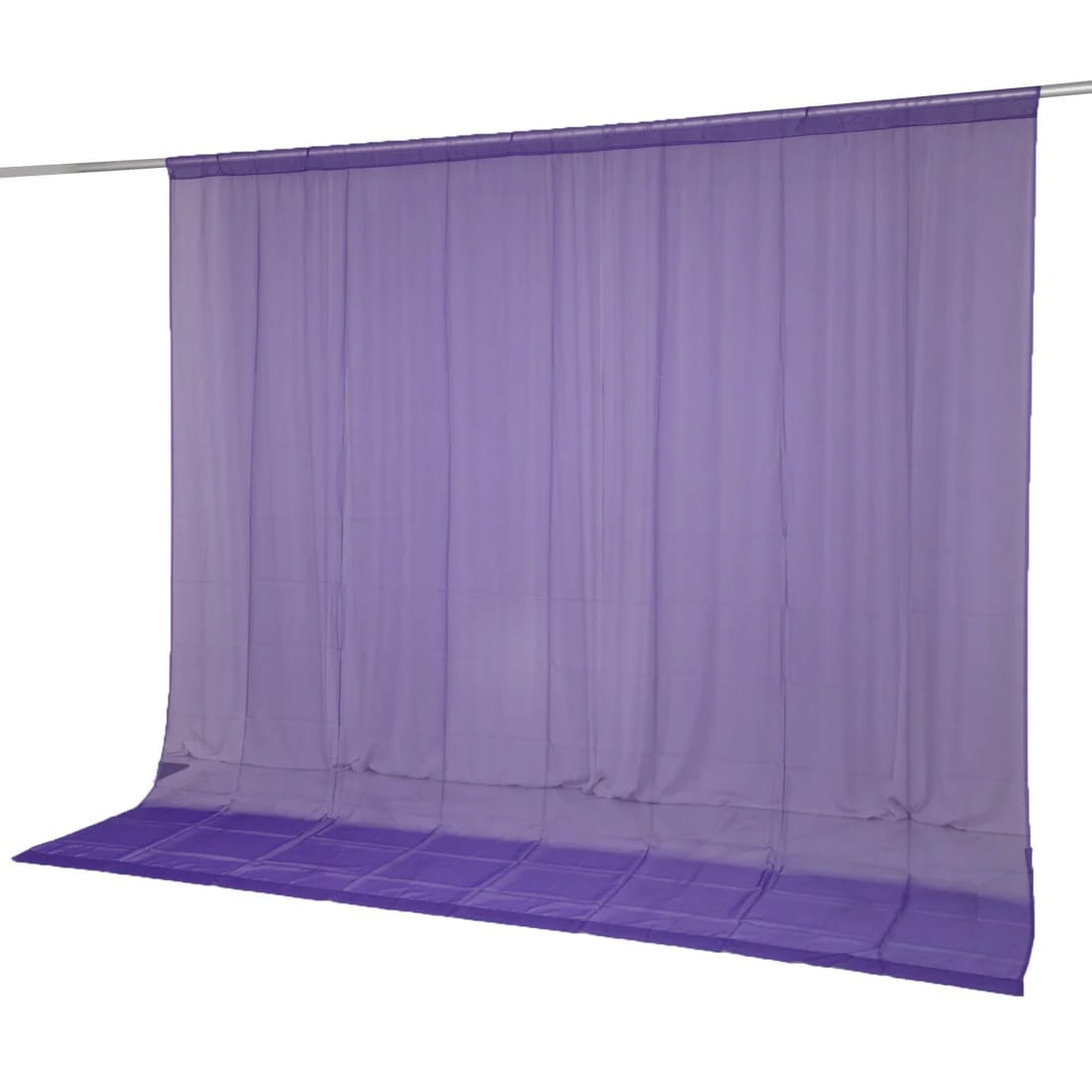 10x10 feet Chiffon Sheer Curtain Panel Backdrop Drape