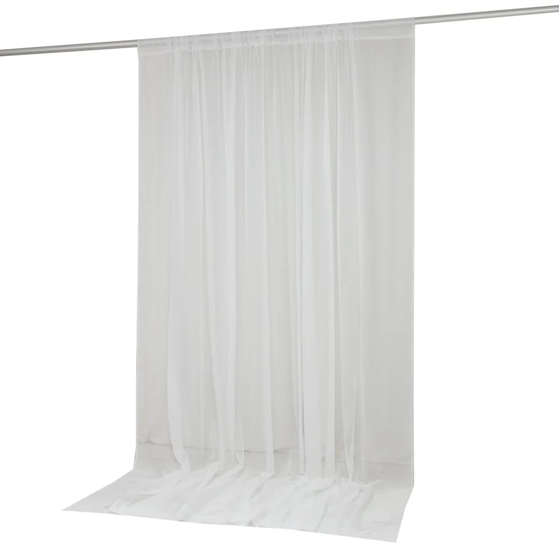 10x10 feet Chiffon Sheer Curtain Panel Backdrop Drape