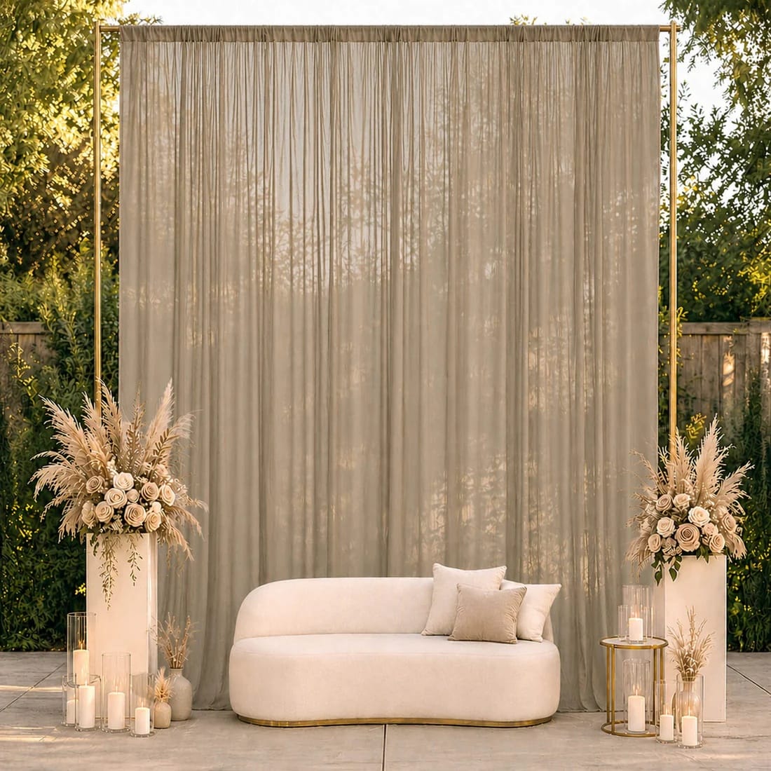 10x12 feet Chiffon Sheer Curtain Panel Backdrop Drape