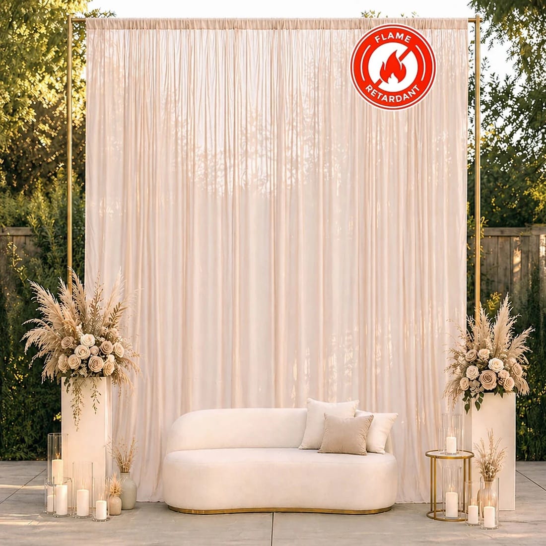10x12 feet Chiffon Sheer Curtain Panel Backdrop Drape