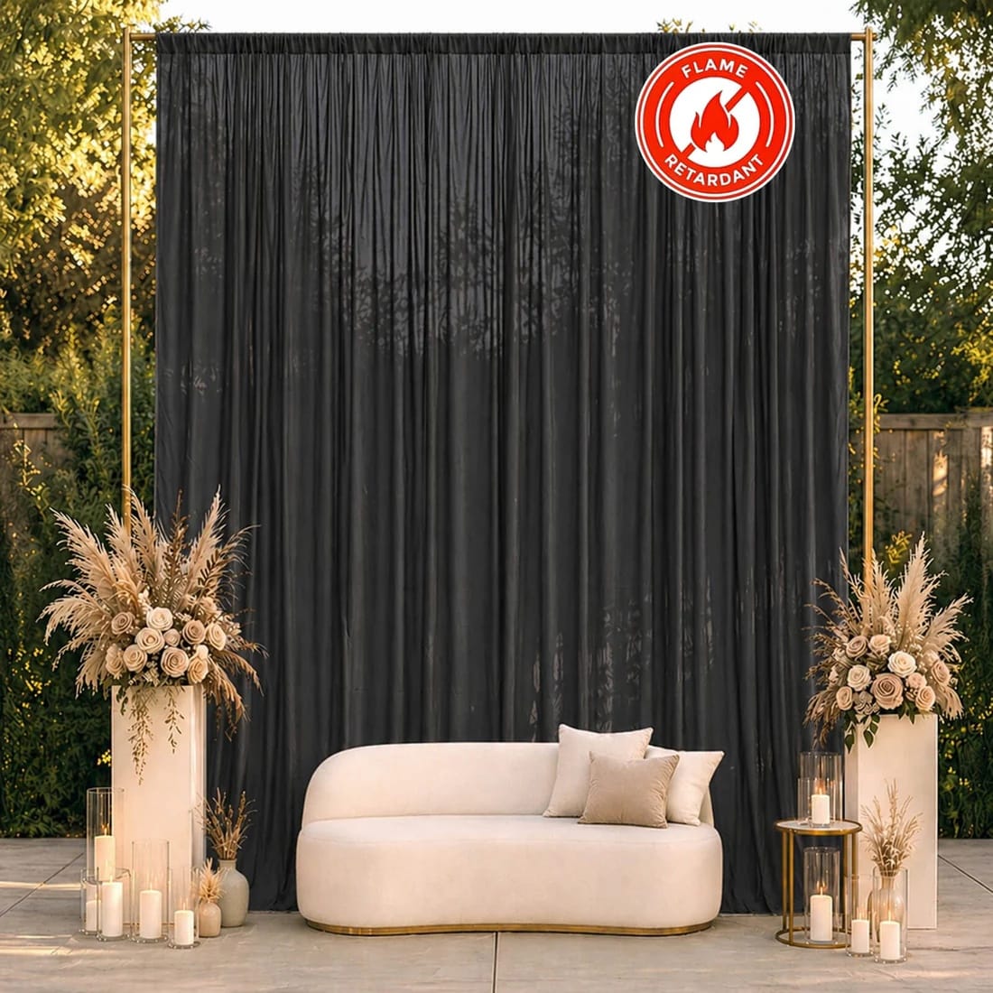 10x12 feet Chiffon Sheer Curtain Panel Backdrop Drape