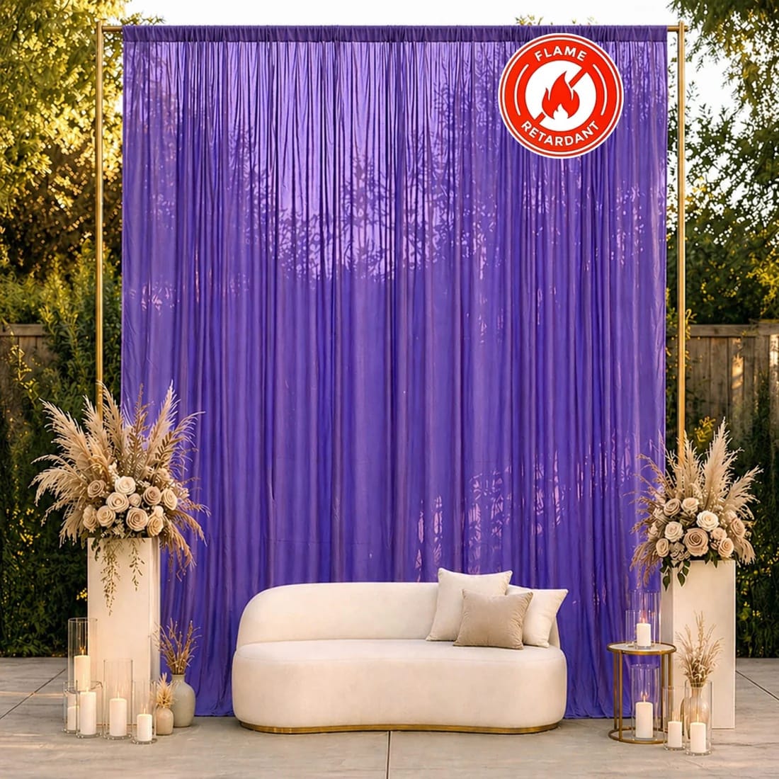 10x12 feet Chiffon Sheer Curtain Panel Backdrop Drape