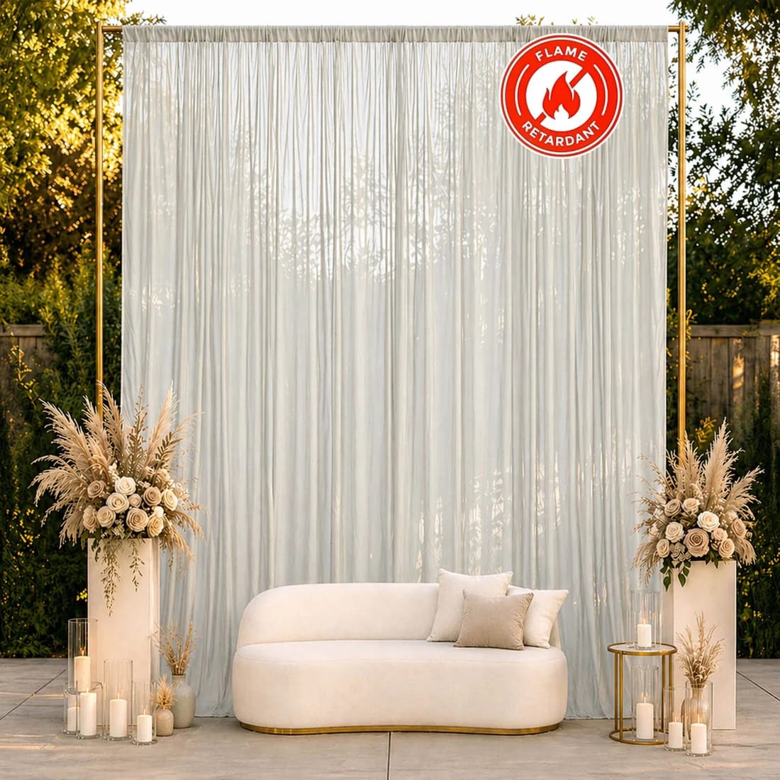10x12 feet Chiffon Sheer Curtain Panel Backdrop Drape