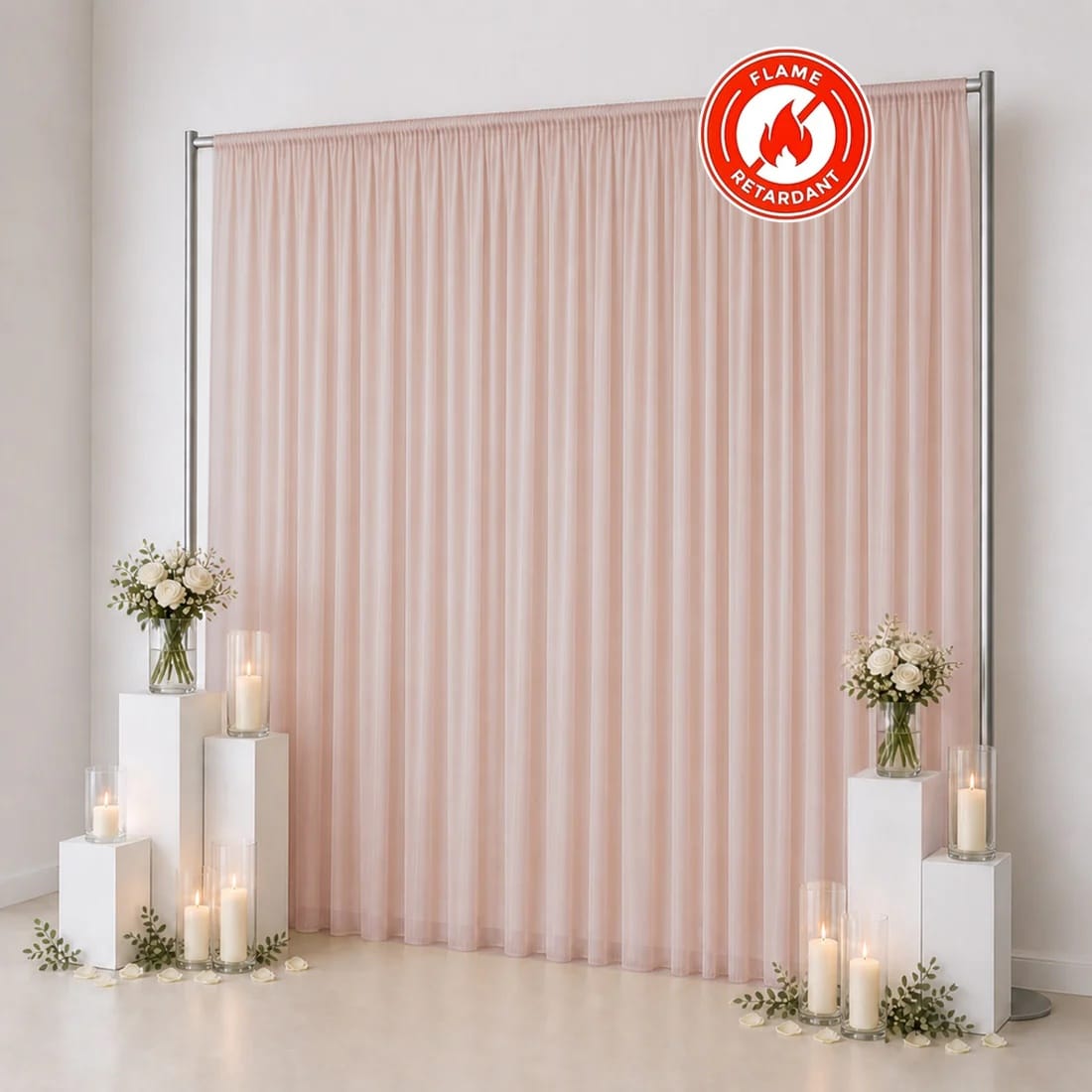 10x12 feet Chiffon Sheer Curtain Panel Backdrop Drape