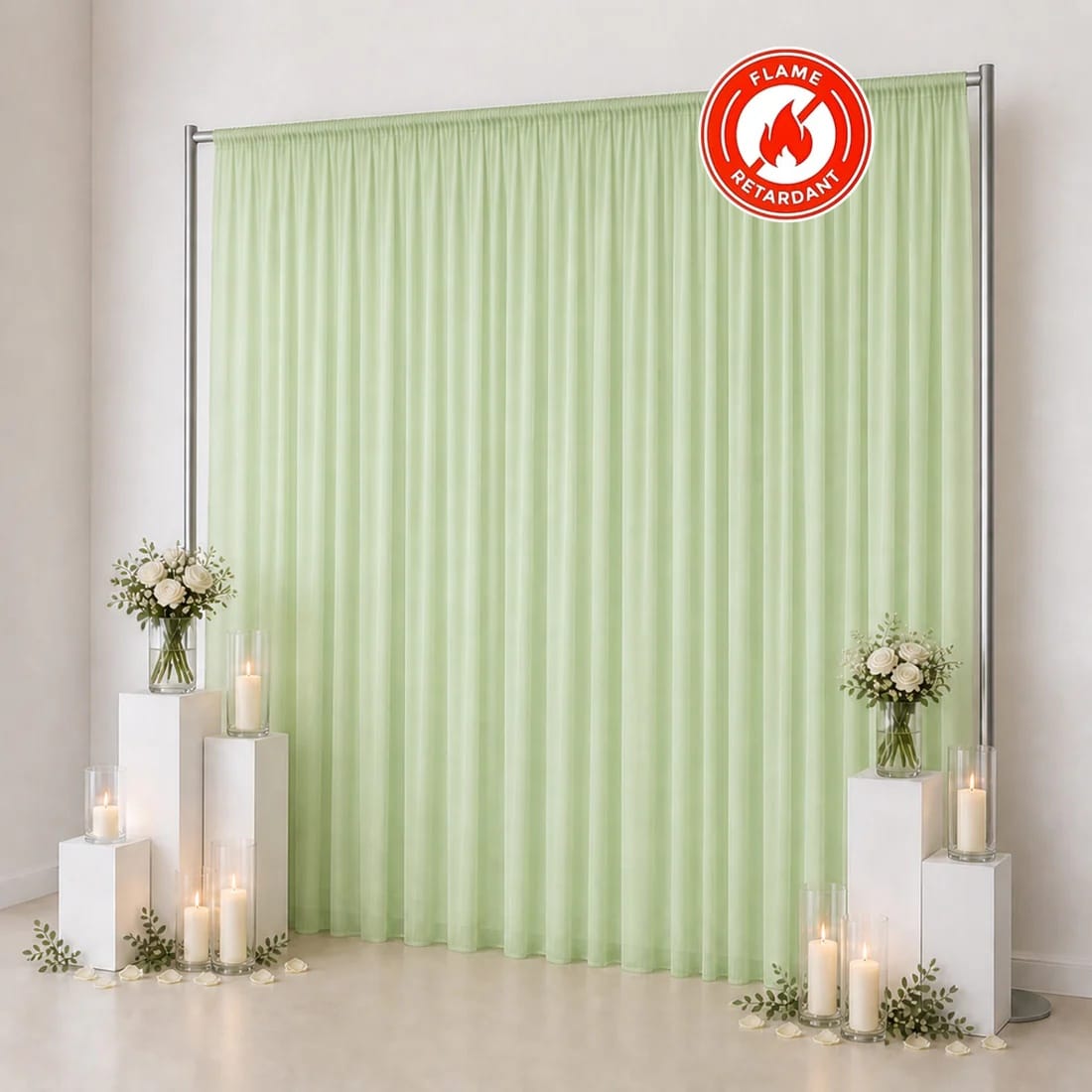 10x12 feet Chiffon Sheer Curtain Panel Backdrop Drape