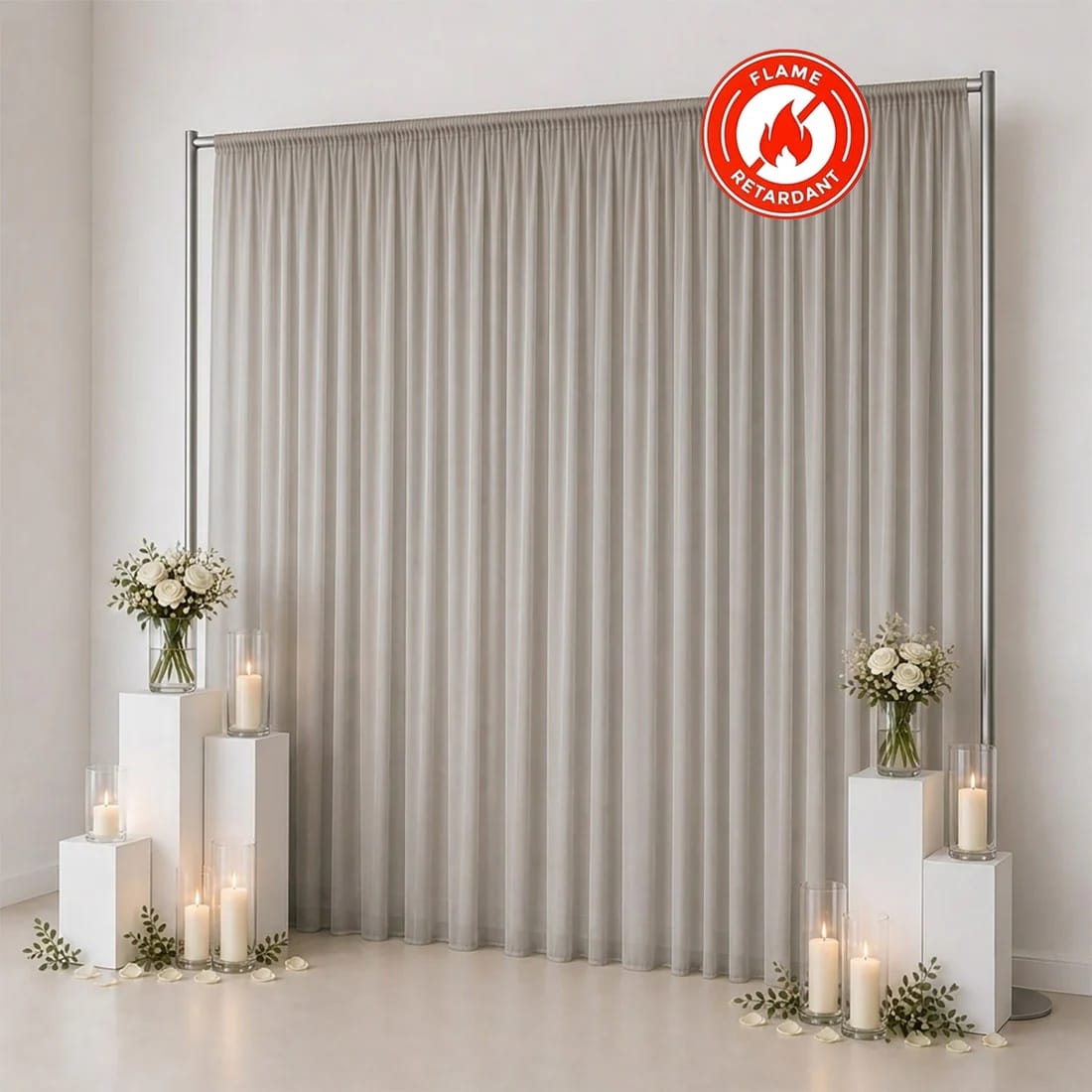 10x12 feet Chiffon Sheer Curtain Panel Backdrop Drape