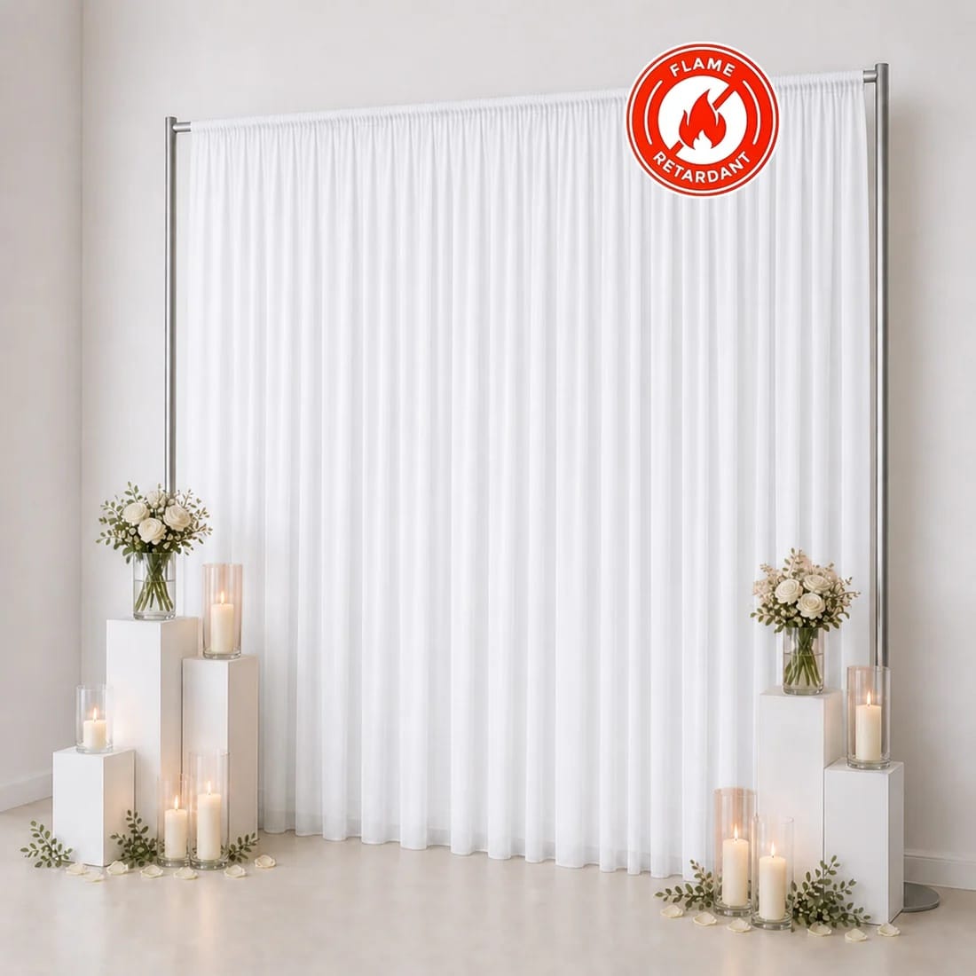 10x12 feet Chiffon Sheer Curtain Panel Backdrop Drape
