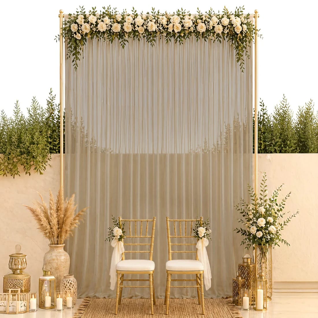 10x14 feet Chiffon Sheer Curtain Panel Backdrop Drape