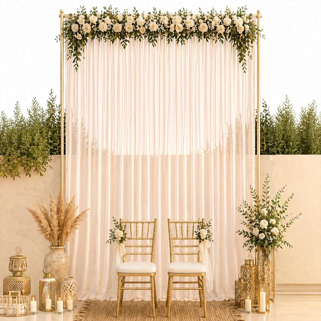 10x14 feet Chiffon Sheer Curtain Panel Backdrop Drape