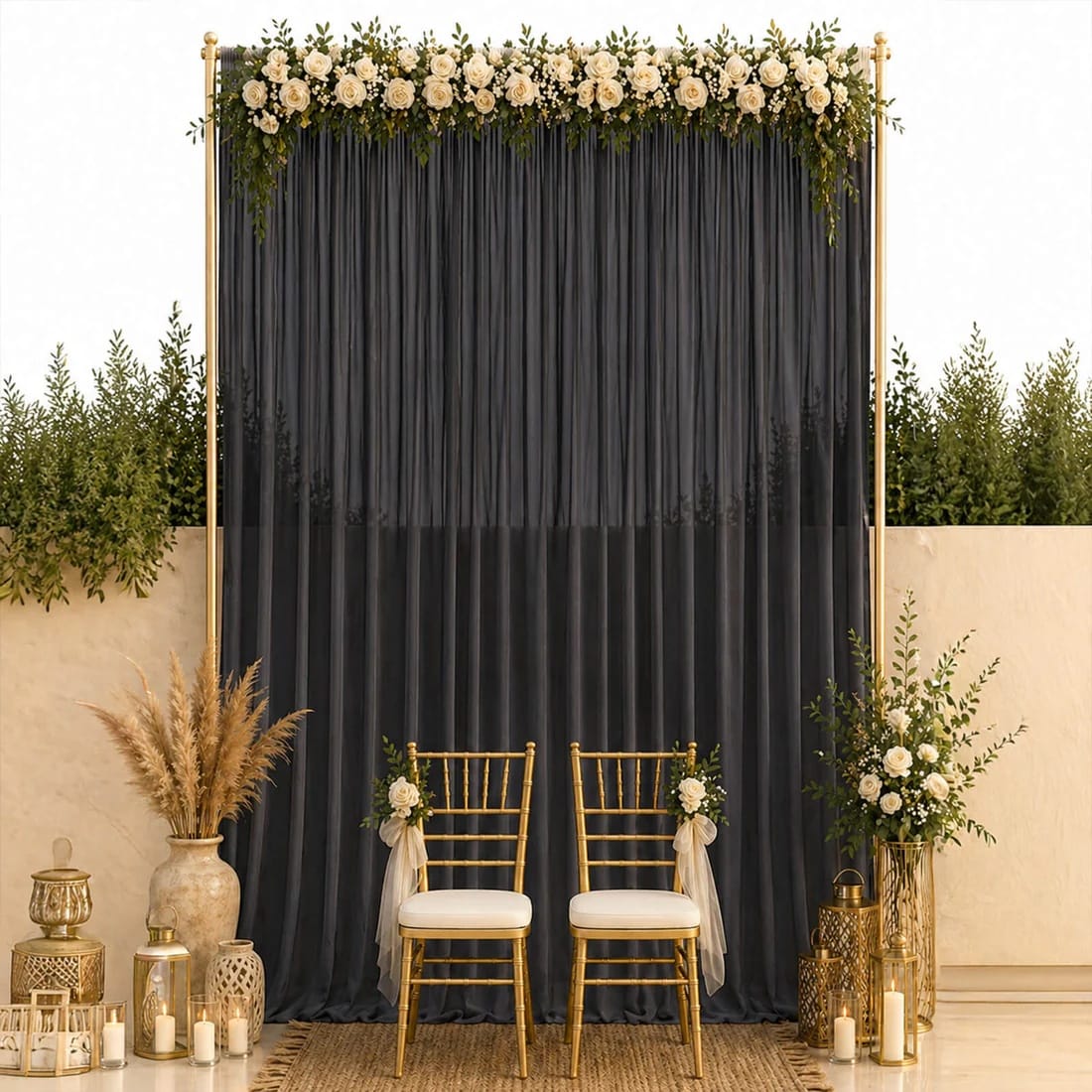 10x14 feet Chiffon Sheer Curtain Panel Backdrop Drape