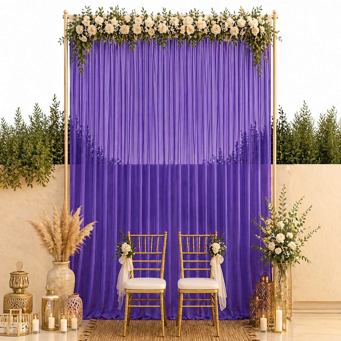 10x14 feet Chiffon Sheer Curtain Panel Backdrop Drape