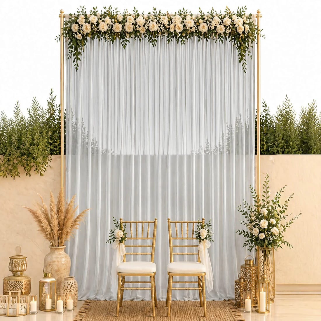 10x14 feet Chiffon Sheer Curtain Panel Backdrop Drape