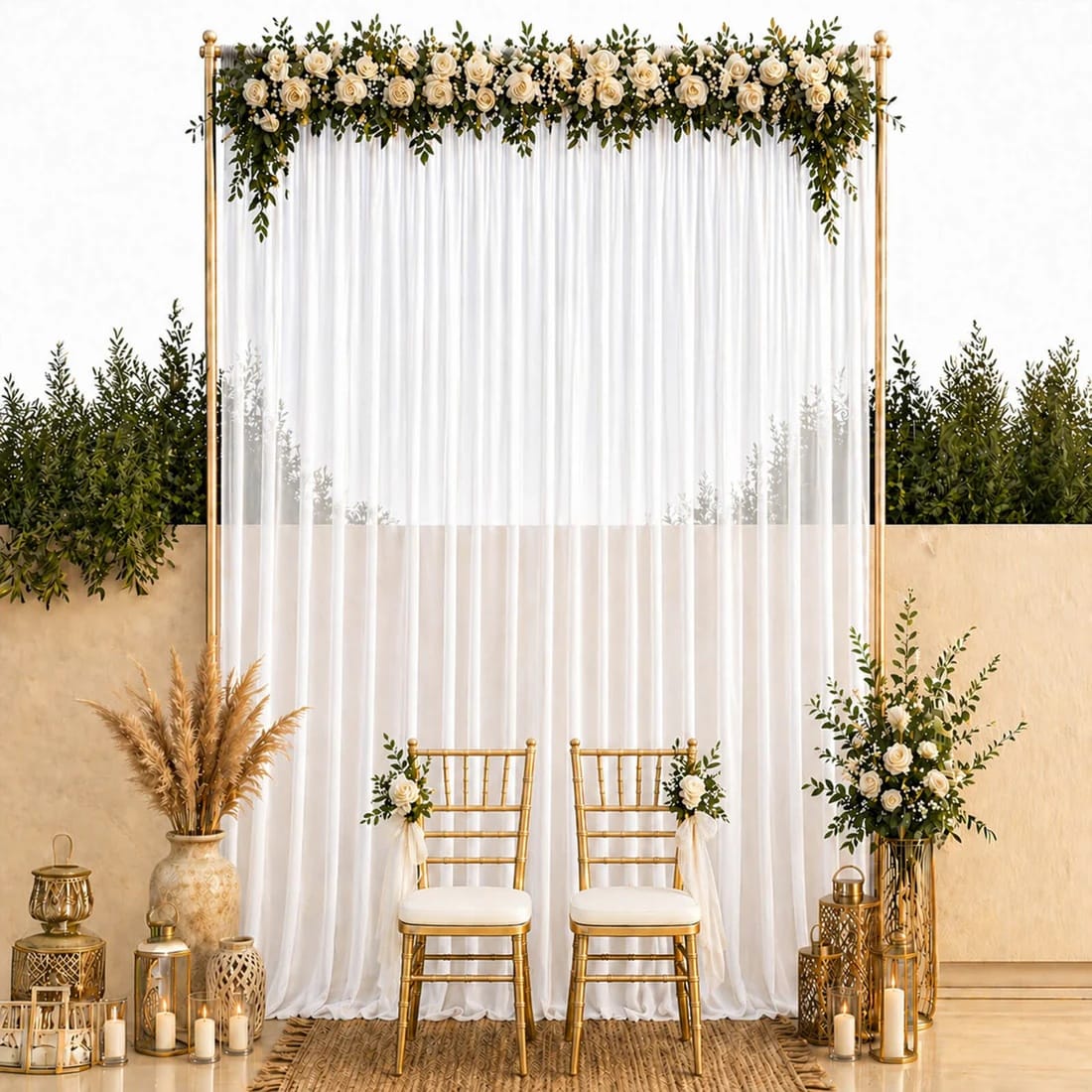 10x14 feet Chiffon Sheer Curtain Panel Backdrop Drape