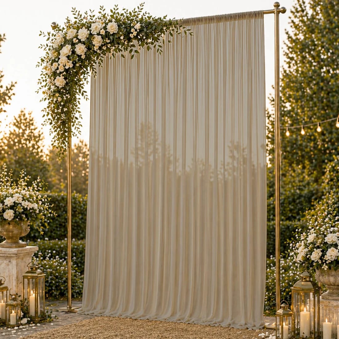 10x14 feet Chiffon Sheer Curtain Panel Backdrop Drape